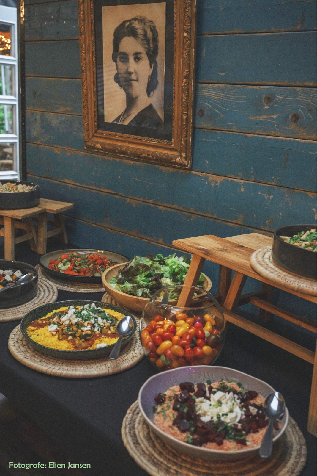 Vegetarisch buffet met groentegerechten